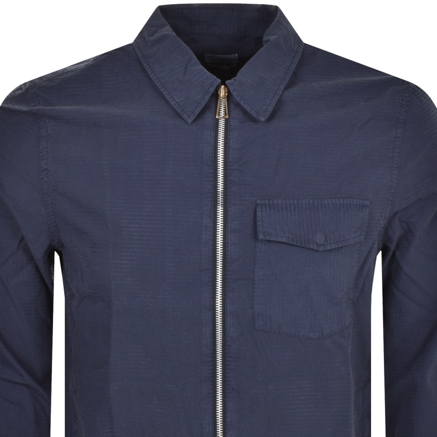 Paul Smith Zip Overshirt Navy Mainline Menswear Denmark
